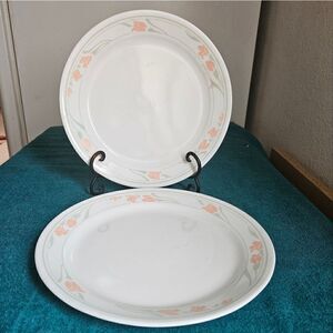 Corelle peach garland pattern 2 pcs dinner plates